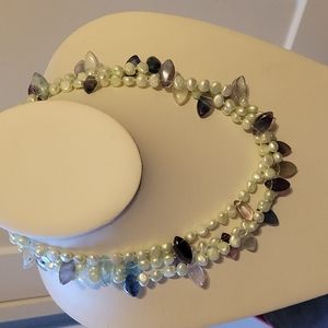 2/40 jewelry. Three strand beaded necklace